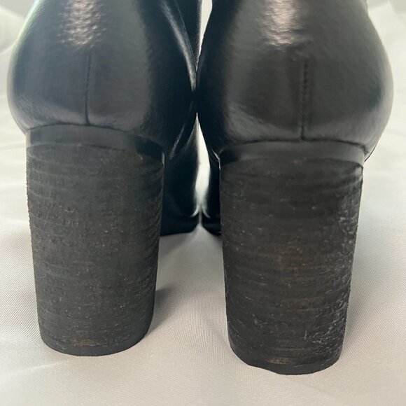 Steve Madden Judii Leather Textile/PuLining And Sock Combat Boots Women's 8.5M - Picture 6 of 8